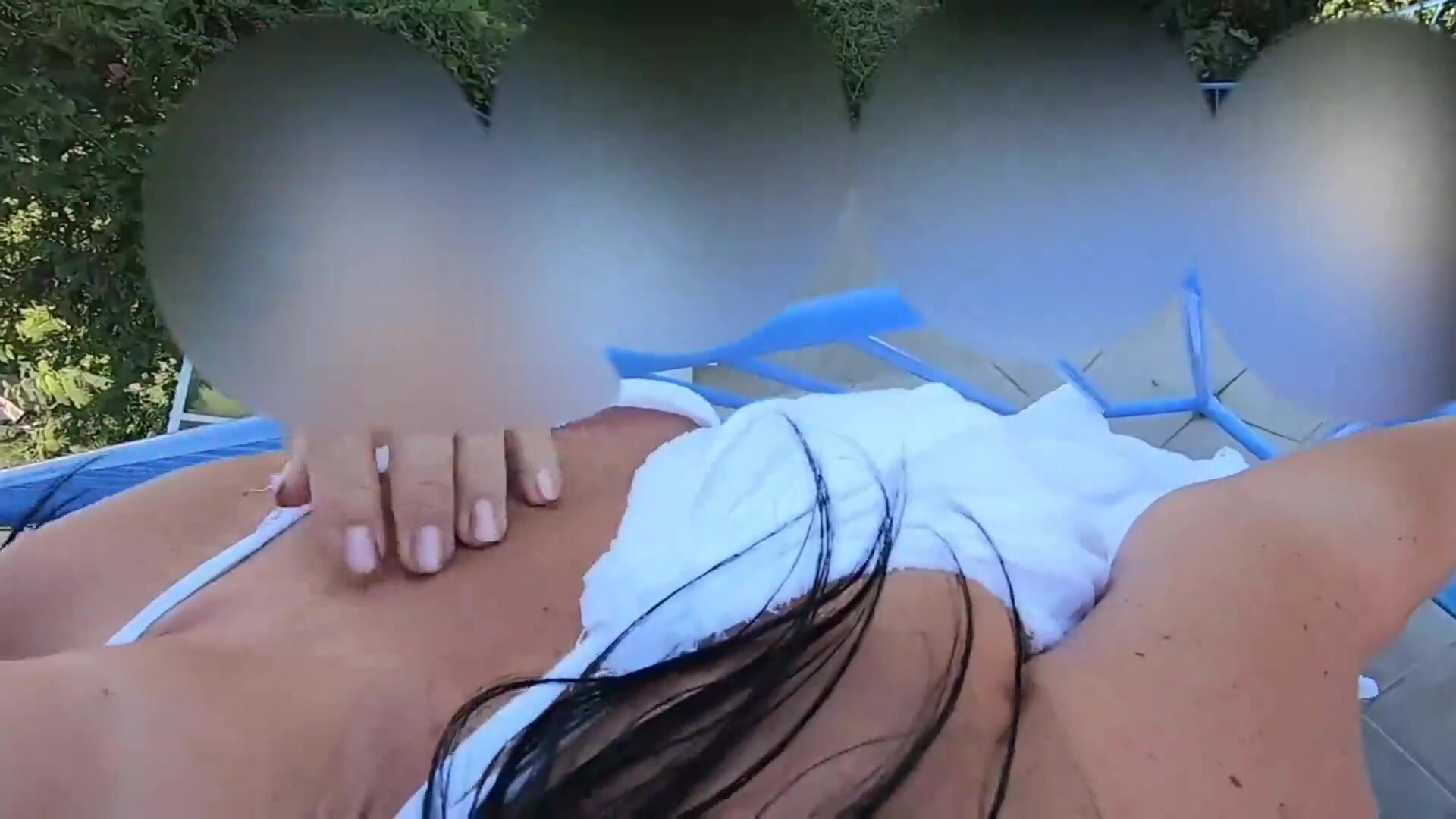 Duitse vrouw anale seks op het balkon in vakantie afbeelding